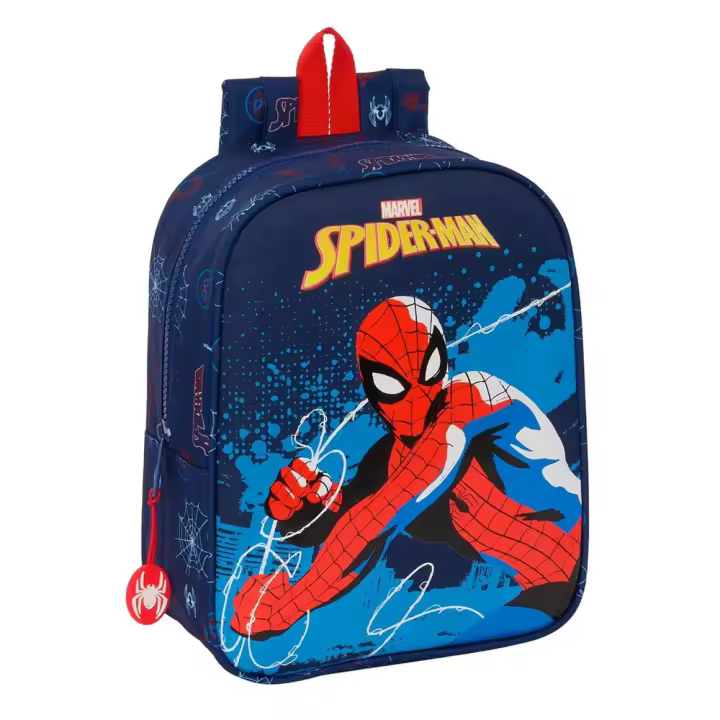 Mochila Guarderia Adapt.Carro Spider-Man "Neon" 22X27X10Cm (Safta 612443232) - 1
