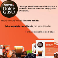 Dolce Gusto - Pack Especial Lungo (144 Unidades) | Un Café Largo y Elegante que Combina Complejidad y Suavidad, con Notas Tostadas y un Toque de Grosella Negra, Refinado para los Paladares más Exigentes - details 0