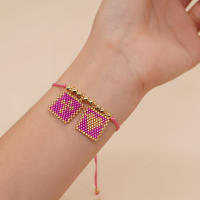 Pulsera Ajustable Bohemia Go2Boho Con Cordón Y Cuentas De Corazón Y Cruz Joyería Hecha a Mano Para Mujer Accesorios Bohemios - details 3