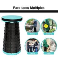 COSHANO Taburete Plegable portátil para Camping, Pesca, Senderismo, Barbacoa, Altura Ajustable Redondo 180kg (Verde Agua) - details 2