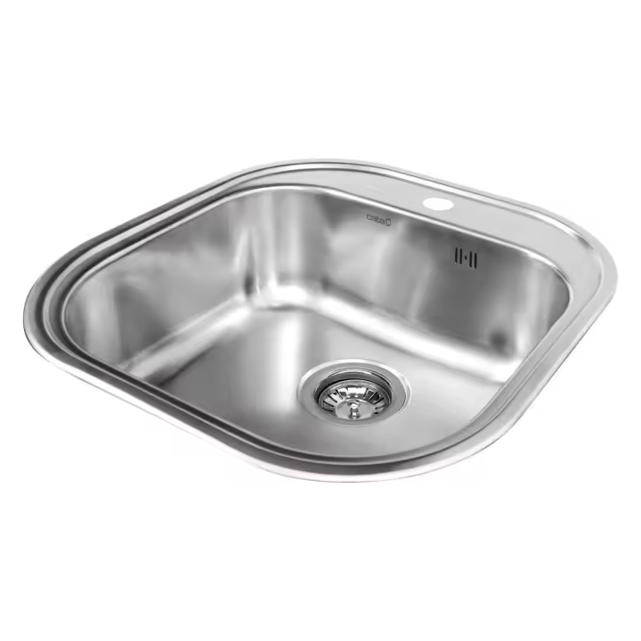 Fregadero Fregadero de cocina Acero inoxidable Rectangular 1 Senos CATA CS-1 X  | 02612101, Inox, 48cm, x 46cm, ( 20cm ) - 1