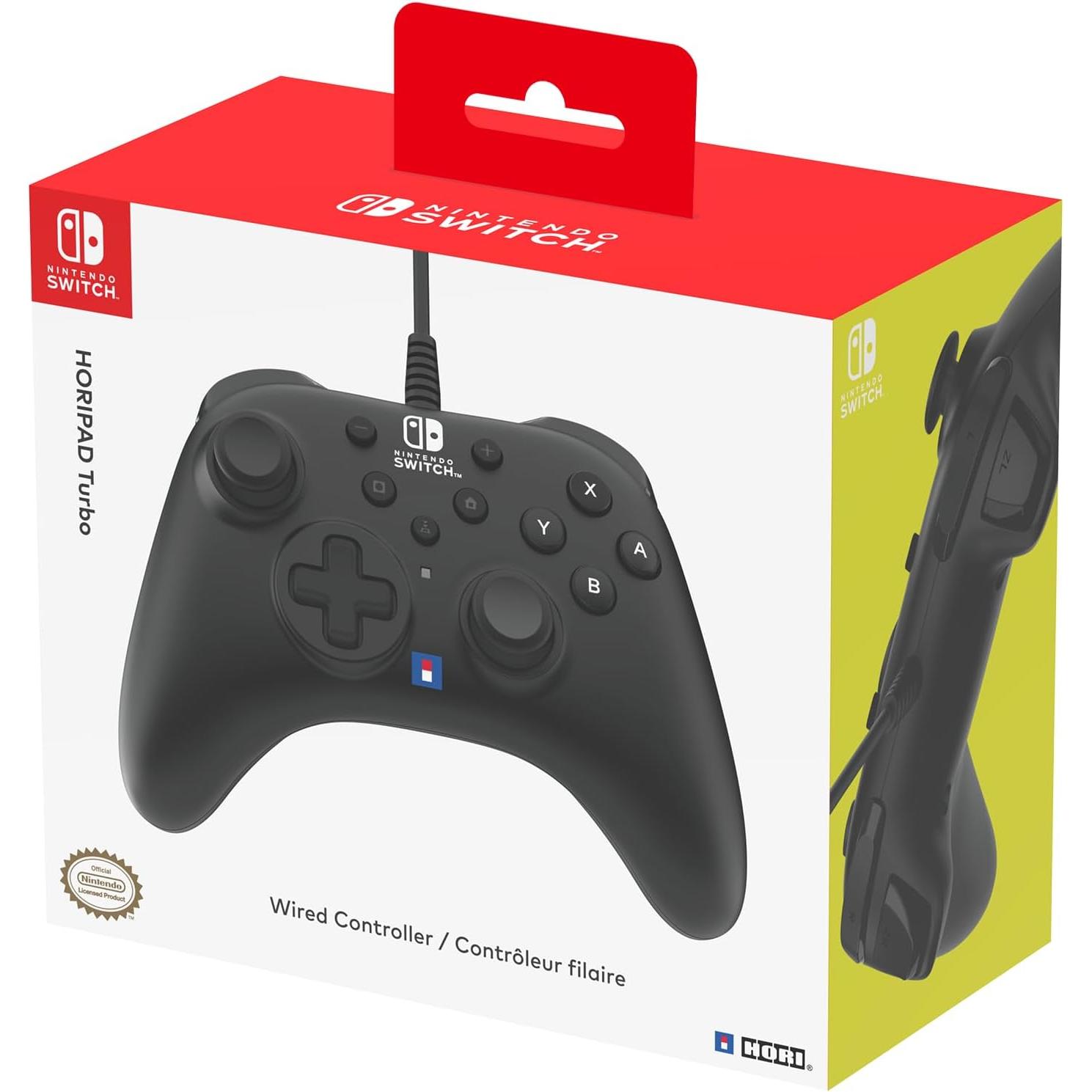 Mando Oficial Hori Turbo Turbo para Nintendo Switch con Cable en 3 modelos diferentes Legend of Zelda Mario Bros