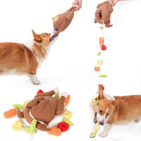 Juguete De Peluche Para Perros Snuffle Interactivo Juego De Actividad Alimenticio Entrenamiento IQ Juguete Masticable Sonoro Animal Lindo Para Entretener a Tu Mascota - details 3