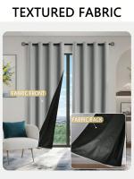Cortinas Negras Con Grommets 1pc Total Privacidad Y Odorílessas Para Sala De Estar Y Dormitorio Decoración Moderna De Hogar Y Hotel - details 1