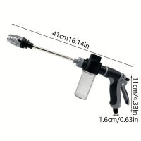 Pistola De Espuma Para Lavado De Coche 100ml Con Botella De Agua Para Jardín Y Limpieza De Ventanas Compatible Con Mangos De Rociador De Jabón Y Detergente - details 1