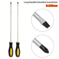Juego De Destornilladores De 6 Piezas 300mm Longitud Slotted Y Cross Head Con Mango De Goma Herramientas Multipropósito Magnéticas Manual Sin Marcas De Alta Importancia Químicas - details 0