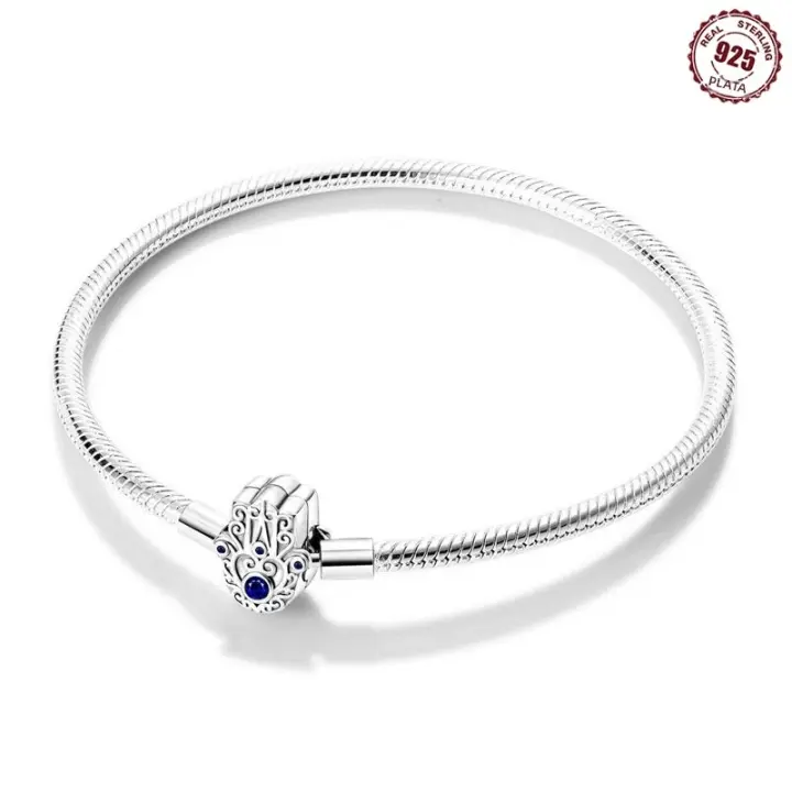 Pulsera De Plata Esterlina 925 Con Estrella Luna Mariposa Corazón Y Puño De Zirconia Para Mujer Pulseras De Moda Para Fiestas Y Joyería DIY - 1