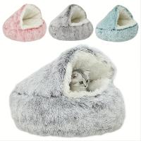 Waneka - Cama semi cerrada para Gatos Modelo Korat - Tamaño XL 60 cm - mullida - details 1