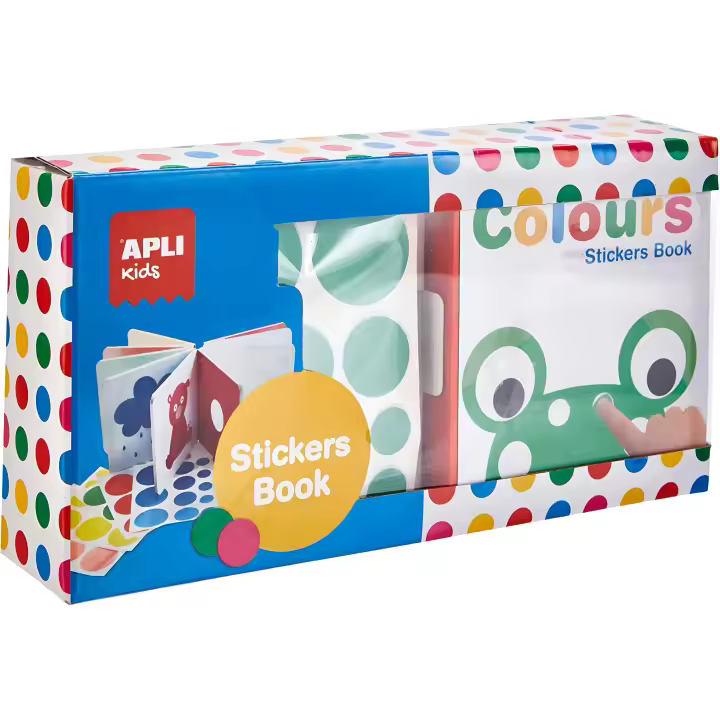 APLI Kids 14132 - Mi primer libro con gomets, Colores, Accesorios de manualidades - Colours Stickers Book - 1