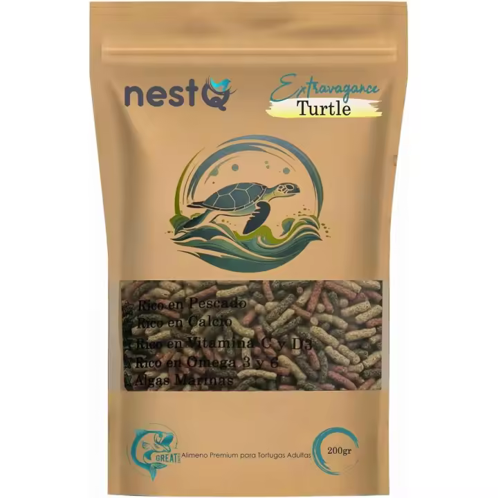 Nestq Pienso Nutritivo para Tortugas de Agua - 200g Sabor a Pescado - 1