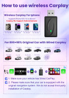 Adaptador Wireless Android Auto CarPlay Bluetooth WiFi Para Volvo Benz Audi Toyota Mazda Chevrolet Kia Ford Opel Hyundai VW - details 1