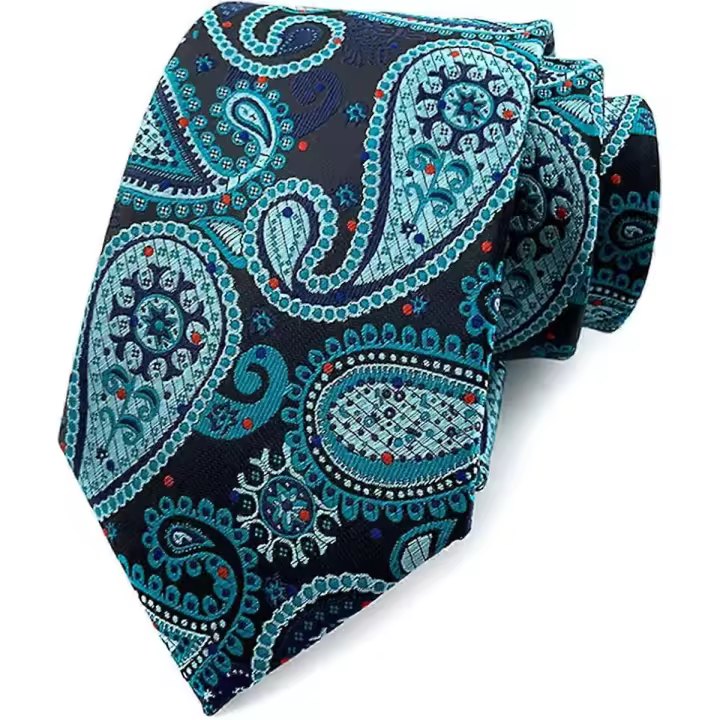 Corbates para hombre, estilo formal, retro, with estampado de Cachemira y rayas, para fiesta, negocios, para hombre y niño - 1