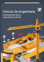 Juego De Juguetes De Vehículos De Ingeniería Para Niños Camión Excavadora Con Música Y Luz Coche De Estacionamiento De Aleación De Tractor Vehículo De Construcción Para Niños - details 1