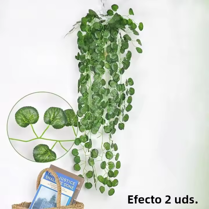 Guirnalda De Planta Artificial Vínculo Para Decoración De Habitación Dormitorio Jardín Boda Exterior Adornos De Pared Hojas De Vínculo De Rattan - 1