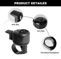 Bike Bell with Loud Melodious Sound Classic Mini Bicycle Bell for Kids Adults Bike Horn for Road, Mountain Bike for Scooter, MTB, BMX - details 2