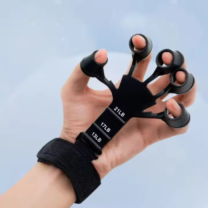 Entrenador De Dedos De Silicona Nueva Herramienta De Recuperación De Fuerte Rodamiento Y Extensión De Mano Para Deportes Y Ejercicios De Fortalecimiento - 1