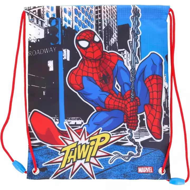Mochila saco de cuerdas infantil Spiderman Marvel para merienda y almuerzo 30x25cm - Marvel - 1