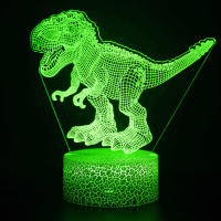 Lámpara Nocturna Dinosaurio 3D Nighdn Con Control Remoto Y 16 Colores LED Regalo De Cumpleaños Y Navidad Para Niños Y Niñas - details 3