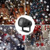 Proyector De Noche LED EU Proyector De Copos De Nieve Lámpara Exterior Rotativa 360° Para Decoración De Coche Hogar Fiestas De Navidad - details 10