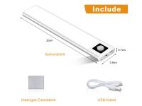 Iluminación LED para armarios LED con sensor de movimiento 3000 K Blanco cálido PIR Luz recargable para armarios con batería Luz debajo del mueble Cocina Inalámbrica 2 piezas 20 cm - details 5