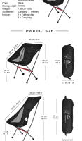 Silla Plegable Para Pesca Y Camping Widesea Silla De Playa Para Descanso Y Viajes Muebles Para Picnic Chaise Longue Plegable - details 1