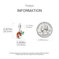 LAZA 1PC Colgante De Cruz Perfume Plata Esmaltada Para Hacer Pulseras Joyería Para Mujer Bola De Zirconia Metálica Peso 3g - details 28