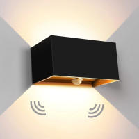 Lámpara De Pared Exterior LED 24W Con Sensor De Movimiento Negro/Blanco IP65 Impermeable Iluminación Ajustable Para Interior Y Exterior Luz De Porche Moderna Sin Certificación - details 1