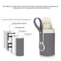 Calentador De Botella Para Bebé Portátil Con 3 Temperaturas Ajustables USB Calentador De Leche Para Viaje En Coche Seguro Y Ecológico Tamaño Medio - details 32