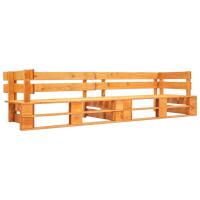 vidaXL Sofá de jardín de palets 2 plazas madera en color Gris/Marrón claro/Negro y más | acolchados duraderos para sofás de jardín terraza exterior - details 3