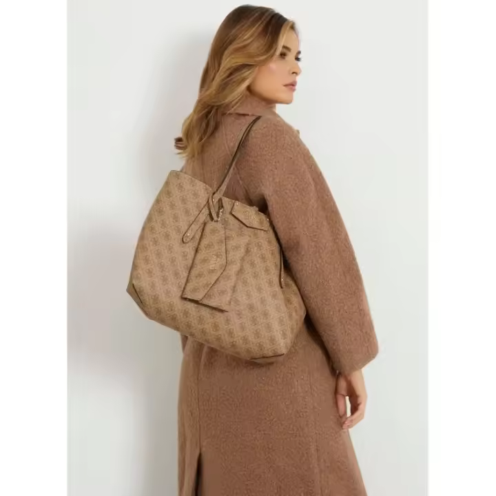 Bolso Guess Eco Brenton Tote taupe - 1