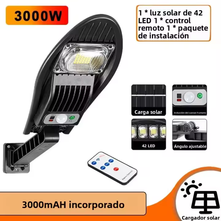 Lámpara Solar De Calle Exterior Impermeable Con Sensor De Movimiento LED Ajustable Para Jardín Iluminación Solar Con Ángulo Ajustable - 1