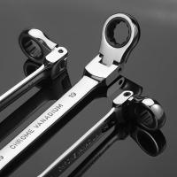 Llave De Eje Flexible Ratchete 1 Pieza Herramienta Métrica Para Auto Y Reparación Del Hogar Con Cabeza Plegable Y Doble Final - details 10