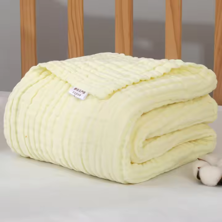 Manta De Muselina Para Bebé Recién Nacido Envoltura De Algodón Para Cuna Y Silla De Paseo Unisex Diseño De Dibujos Animados Adecuada Para Todas Las Estaciones - 1