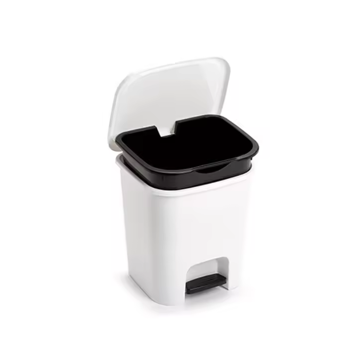 Cubo pedal smart 7,5 l blanco - 1