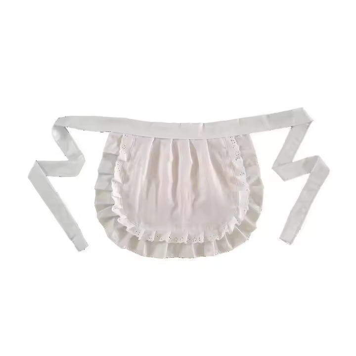 Retro delantal Belt delantal para Niños traje ajustado Blanco Algodón Medio delantal Partido Caliente - 1