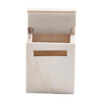 Mini Mailbox En Madera Blanco DIY Para Jardín Decoración De Hogar Estilo De Casilla De Correos De Tamaño Miniatura Montaje En Pared - details 4