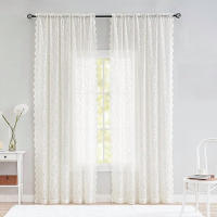 Cortinas De Cola De Fénix Clásicas De Encaje 1 Pieza Tres Colores Tejidas Con Hilo Para Decoración Exterior De Ventanas - details 6