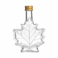 Botellas De Vidrio Para Alcohol Mini Forma De Hoja De Arce 50ml 100ml 250ml Con Tapa Eco-amigable Para Licor Escocés Y Sirupos - details 3
