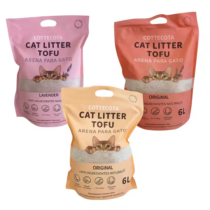 Pack 3 Cat Litter Tofu – Arena para Gato Marca Cottecota - 1