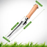 1pc Herramienta De Jardín Alejador De Malas Hierbas Acero Inoxidable Con Puntas Filosas Para Yarda Y Aseo Del Jardín - details 4