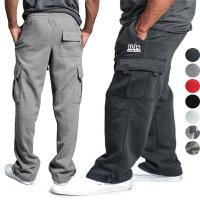 Pantalones Tácticos Casuales Para Hombre Con Múltiples Bolsillos Pantalones De Entrenamiento Sueltos Y Rectos Para Al Aire Libre Estilo Safari De Polyester Y Fleece Cierre Ajustable - details 1