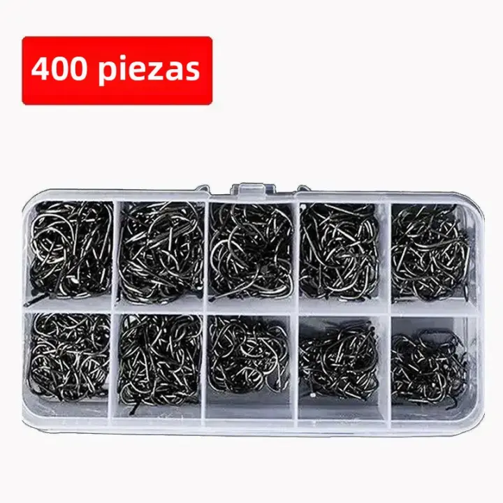Set De Anzuelos De Pescar En Ríos Y Lago 100-2000 Piezas Caja Empaquetada Anzuelos Invertidos Herramientas De Pesca Al Aire Libre - 1