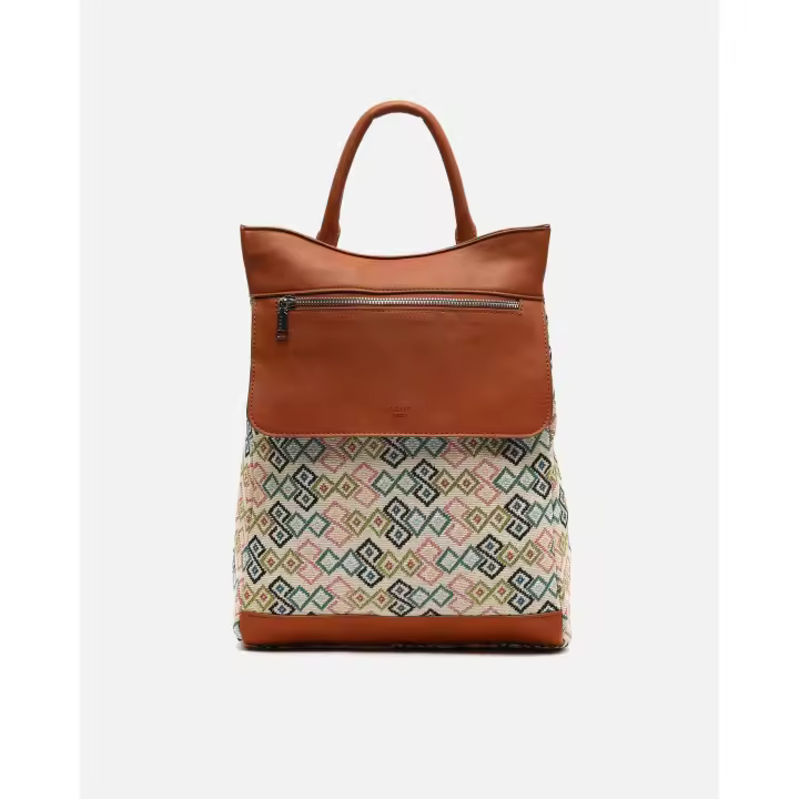 Misako Saorla mochila antirrobo con estampado jacquard Mochila - 1