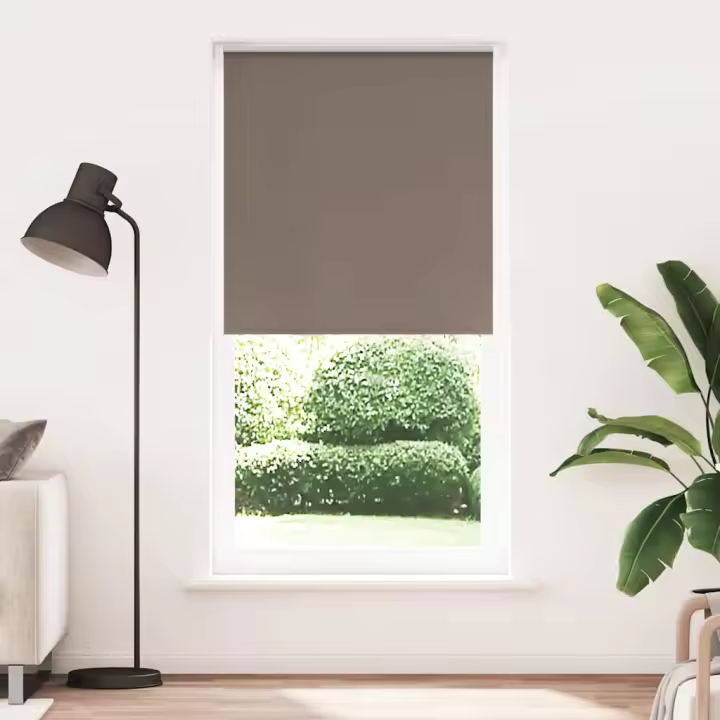 Estor Enrollable Opaco Color Café 95x210cm Tela Ancho 90,7cm - 1