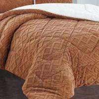 Edredón sherpa borreguito o borreguillo 150 (220x240) 135.90, marrón  (220x240, 240x260 incluye dos fundas almohada 50x70) (180x240 una funda de 50x70) polar, fibra hueca siliconada, colcha sherpa borrego borreguillo alta calidad, aterciopelado ESTOREM - details 2