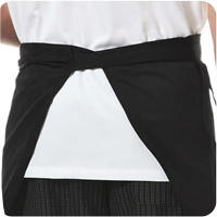 Delantal de Camarero Negro impermeable y anticrustante para el trabajo de cocina de hostelería delantal de Medio longitudinal - details 1