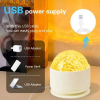 Proyector De Onda Oceánica USB Con Luz De Noche En 16 Colores Lámpara Atmosférica Para Decoración De Hogar Bar Restaurante Submarina - details 3