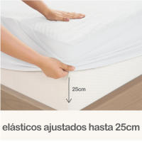 Various-Protector De Colchón Acolchado Transpirable,Acolchado Impermeable,Funda de Colchón Microfibra Relleno Poliester 240 gsm,Protector De Colchón Rizo Impermeable 130gsm,Cubrecolchón, Elástico En Todo El Contorno,Reversible,Absorbente - details 2