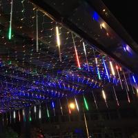 Luces De Cadena LED Para Decoración Navideña Al Aire Libre Impermeables Meteor Showers 8 Tubos 30cm/50cm Con Enchufe EU/US/AU/UK - details 6