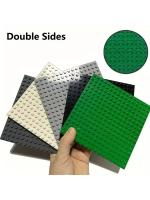 4pcs 16x16 Douts MOC Bloques Doble Cara Baseplate Plástico Multicolor Compatible Con Bloques De Construcción Para Niños - details 0
